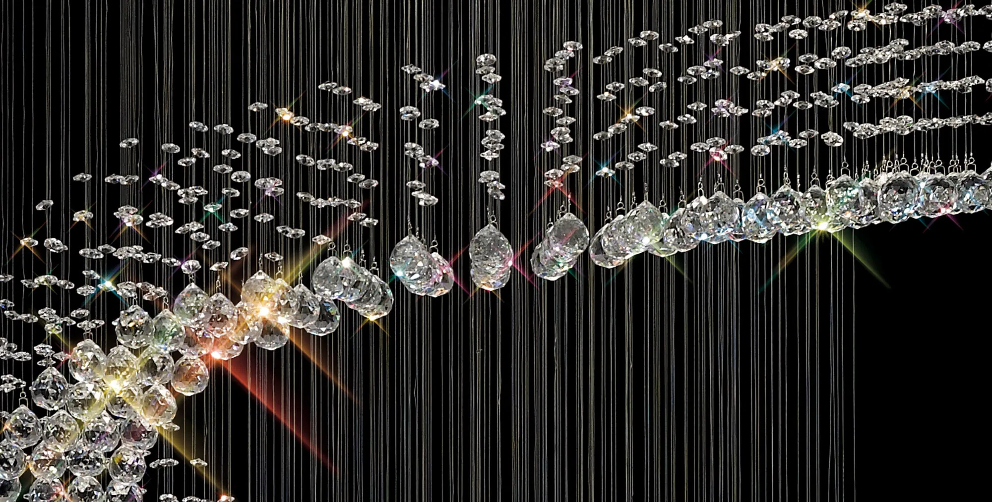Colorado Crystal Pendant 12 Light (25.7kg) Polished Chrome IL31373  Diyas Colorado
